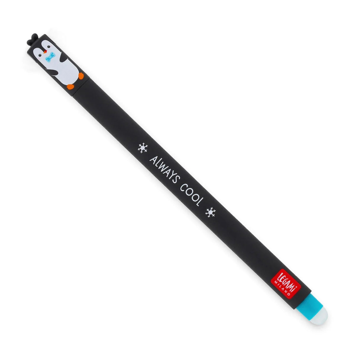 Legami Erasable Gel Pen Penguin - Turquoise Ink - Anilas UK