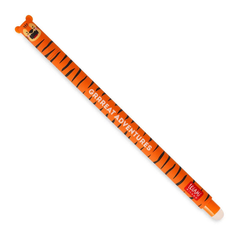 Legami Erasable Gel Pen Tiger - Orange Ink - Anilas UK