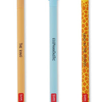 LEGAMI Set of 3 Erasable Gel Pens – Wild Savannah