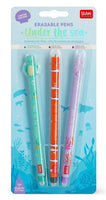 
              Legami Under the Sea: Sea Turtle, Clownfish & Seahorse Set of 3 Erasable Gel Pens
            