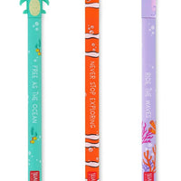 Legami Under the Sea: Sea Turtle, Clownfish & Seahorse Set of 3 Erasable Gel Pens