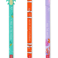 Legami Under the Sea Set of 3 Erasable Gel Pens - Turtle, Clownfish & Seahorse - Anilas UK