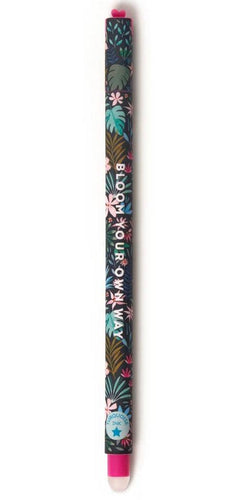 Legami Floral Erasable Gel Pen with Turquoise Ink - Anilas UK