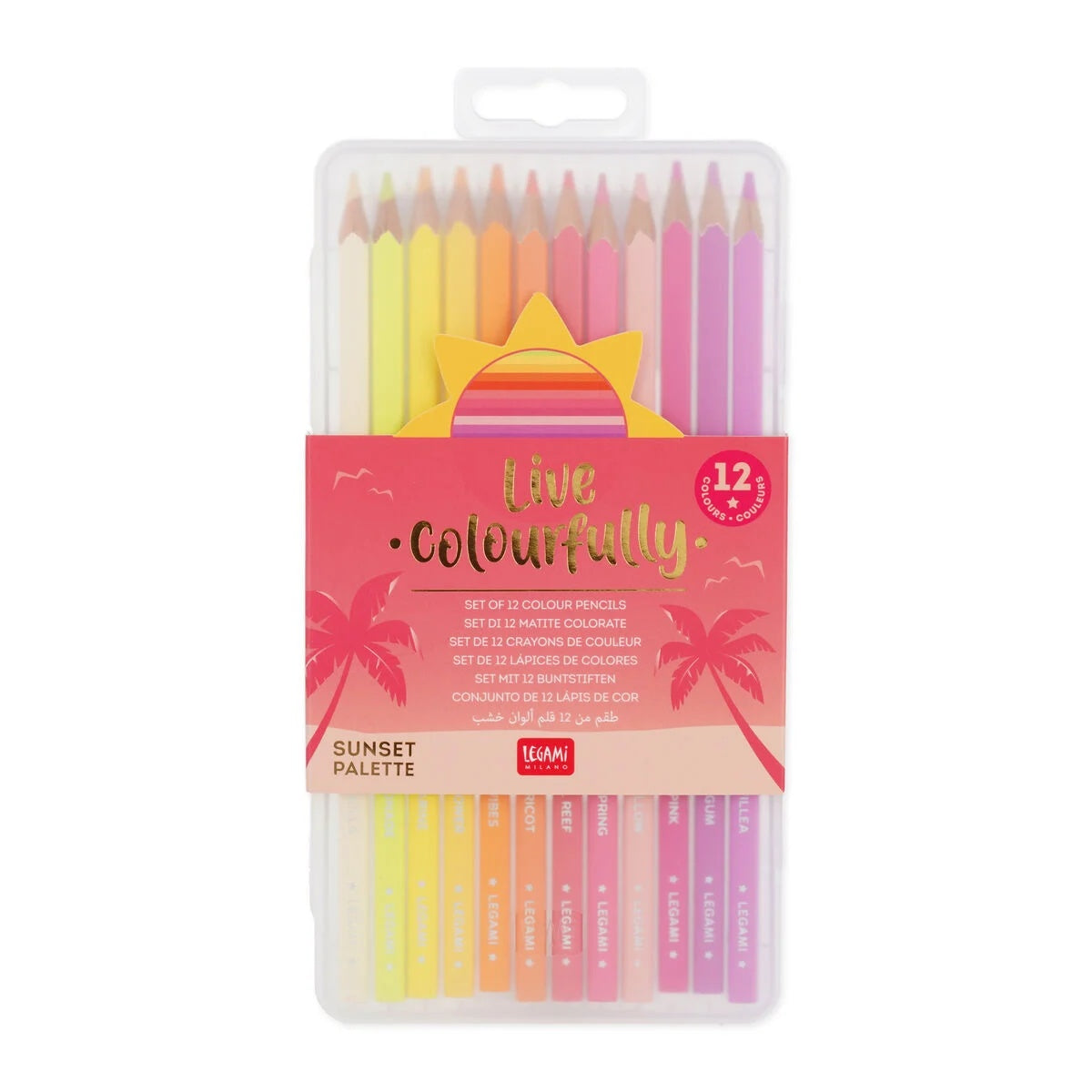 Set of 12 Colouring Pencils - Live Colourfully - Anilas UK