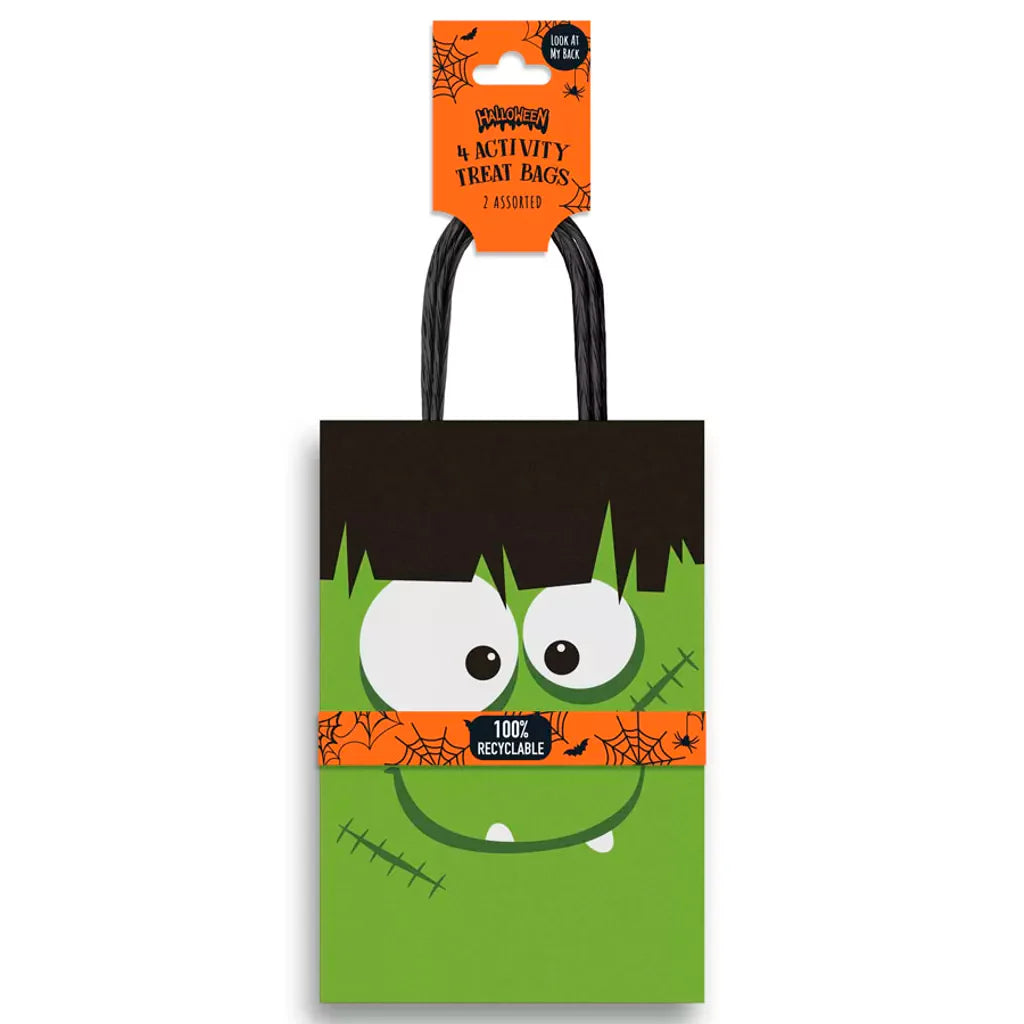 Halloween 4 Pack Treat Activity Paper Bags, Ages 3+ - Anilas UK