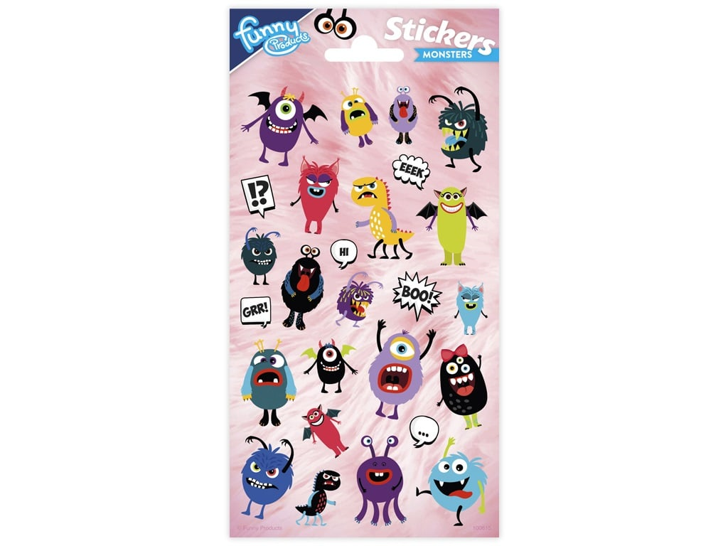 Monsters Stickers Pack 10 x 20cm - Anilas UK