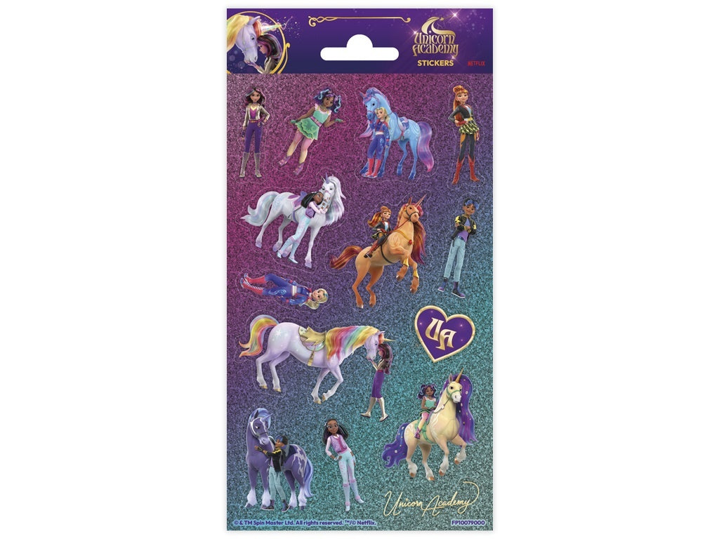 Unicorn Academy Sticker Pack 10 x 20cm - Anilas UK