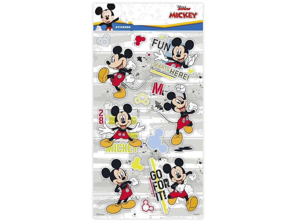 Mickey Mouse Stickers Sheet 10 x 20cm - Anilas UK