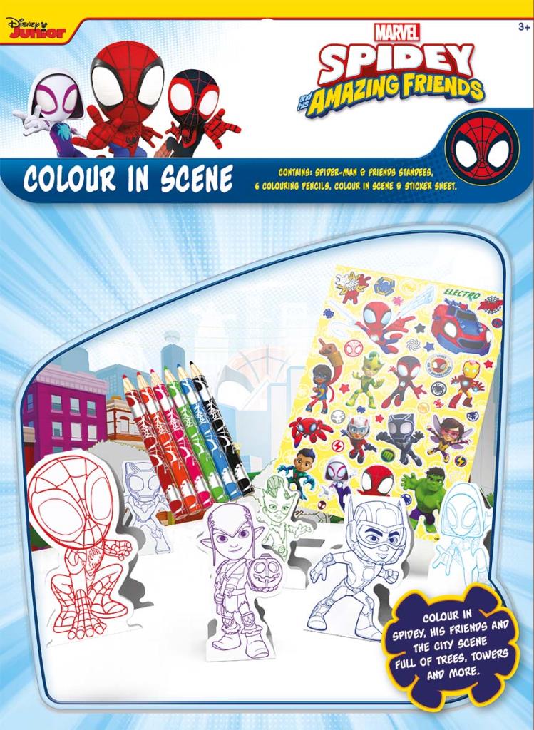 Spidey & Friends Colour In Scene - Anilas UK