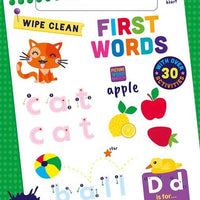 First Words Wipe Clean Book with Pen - Anilas UK