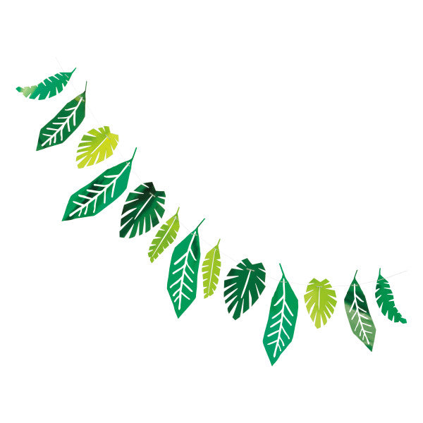 Foil Safari Leaves Paper Garland, 7ft - Anilas UK
