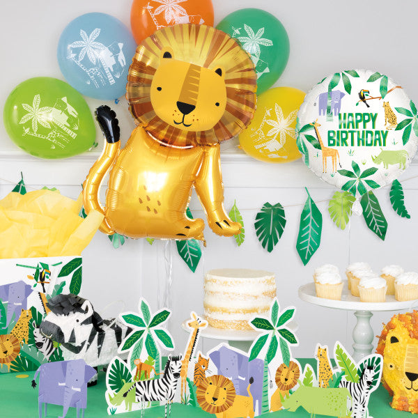 Foil Safari Leaves Paper Garland, 7ft - Anilas UK