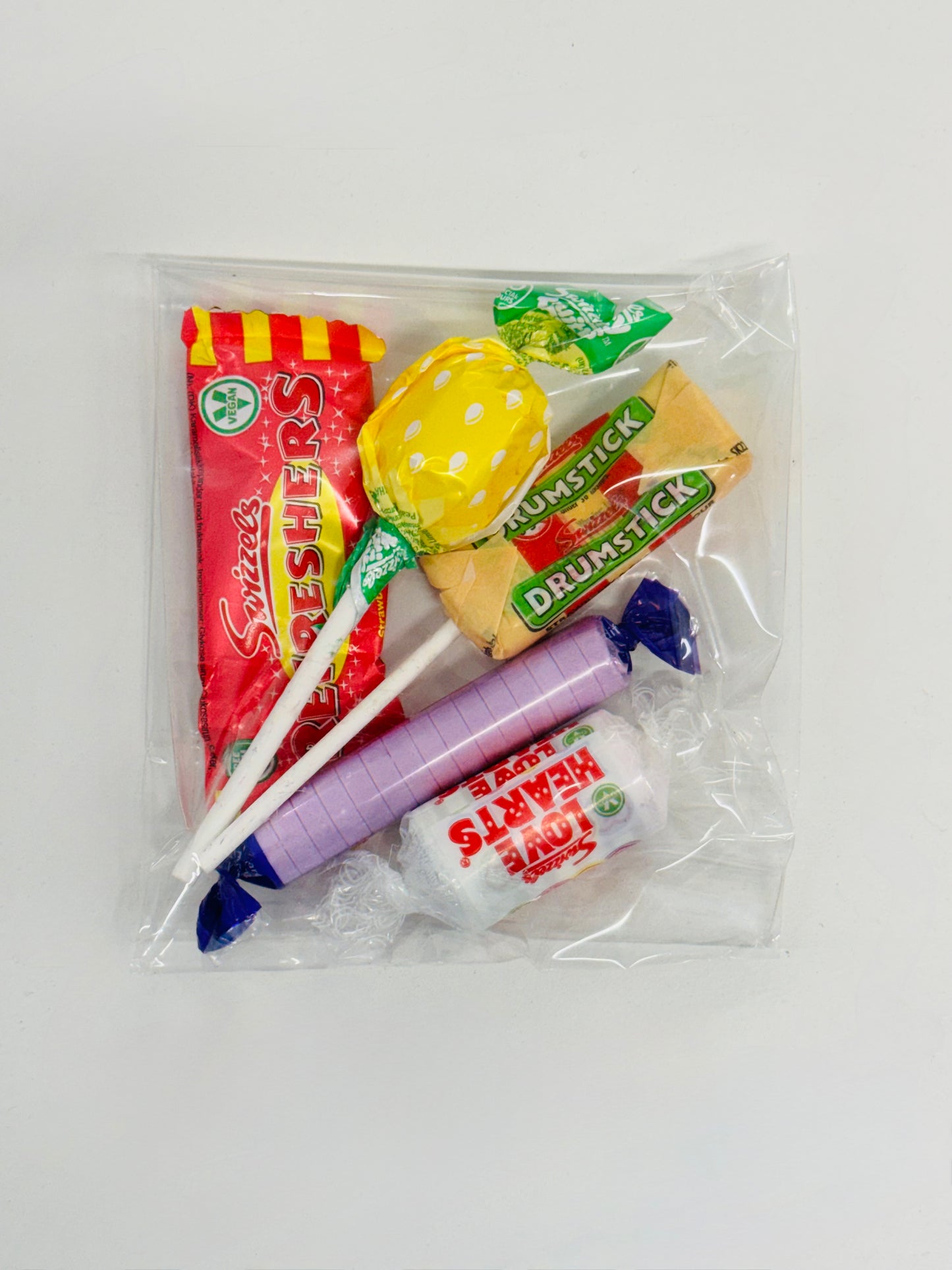 Swizzels Variety Mix Retro Sweets, Drumsticks, Refreshers, Love Hearts (5 Sweets)
