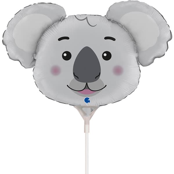 Koala Head Air Fill Foil Mini Shape Balloon 36cm - Anilas UK