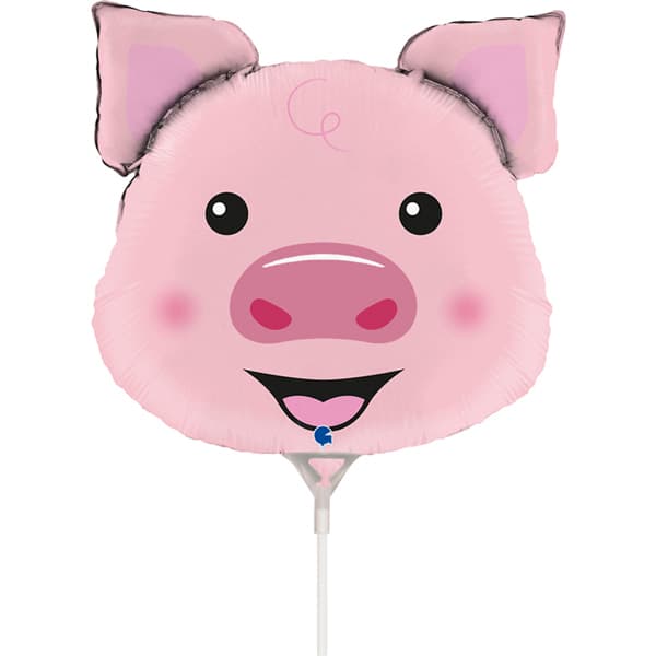 Pig Birthday Air Filled Party Balloon (14 Inch) - Anilas UK