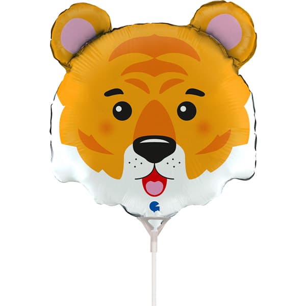 Tiger Head Air Fill Foil Mini Shape Balloon 36cm