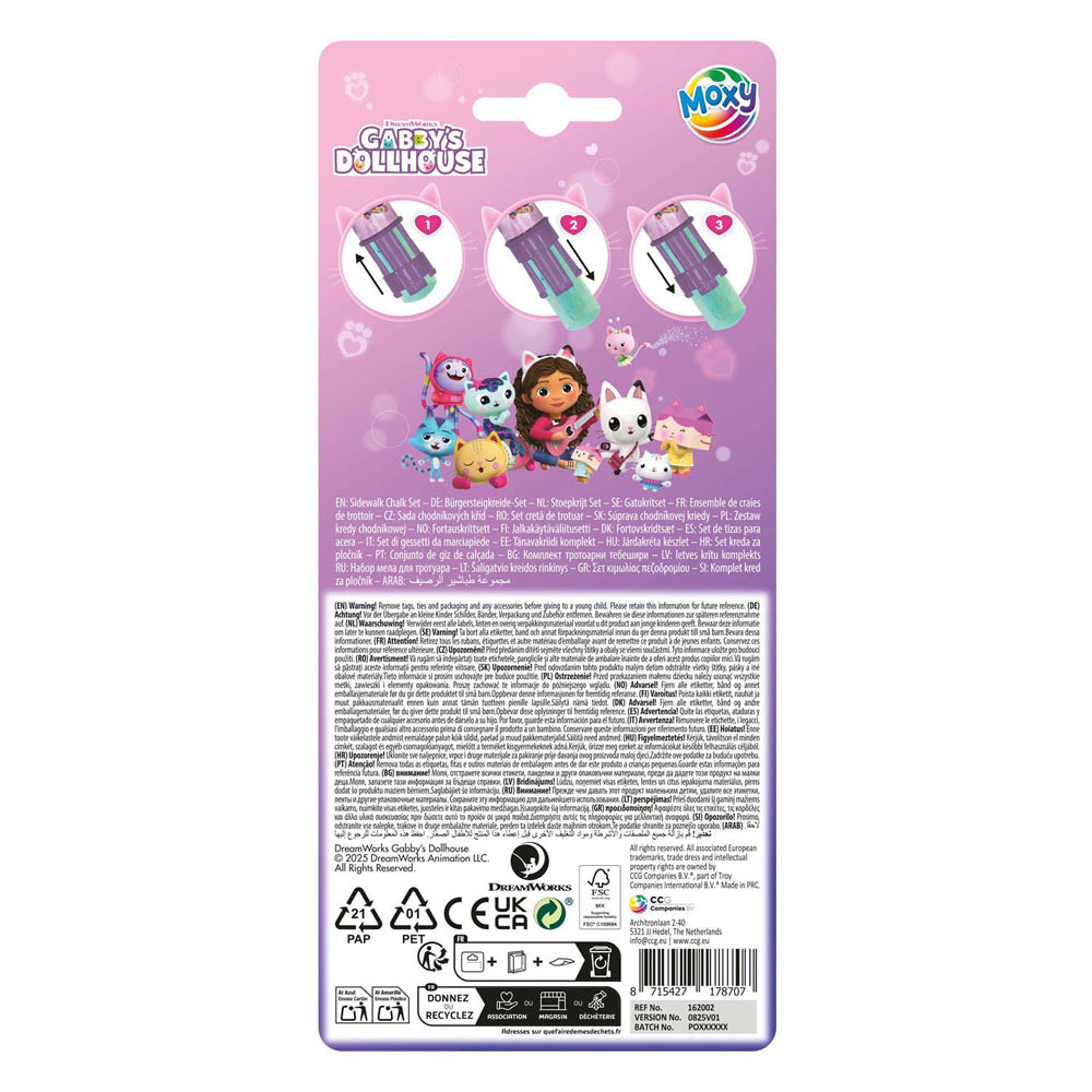 Gabby's Dollhouse pavement Chalks - Anilas UK