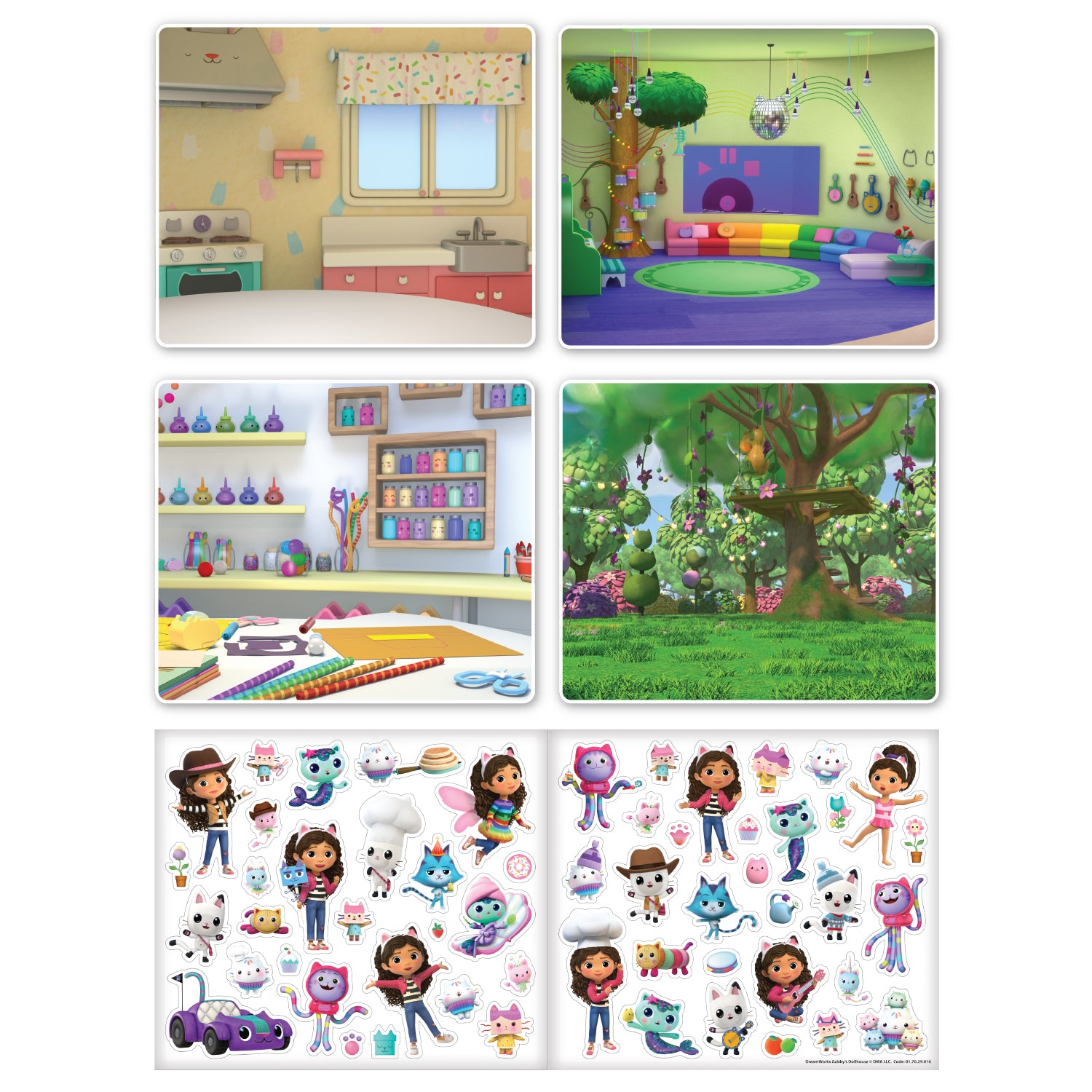 Gabby's Dollhouse Sticker Scene Activity Set - Anilas UK