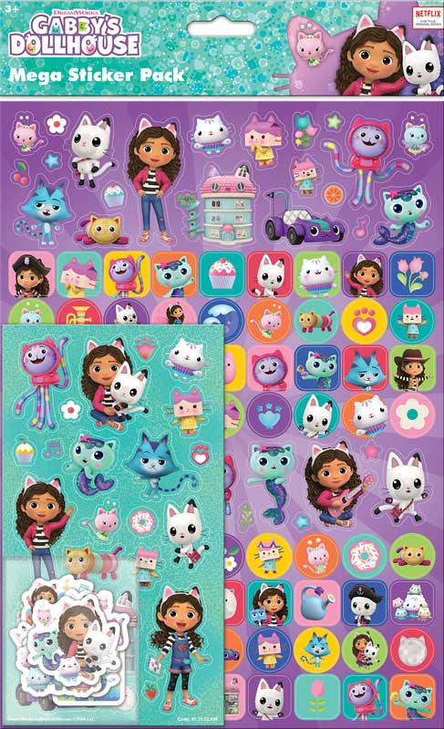 Gabby's Dollhouse Mega Sticker Pack - Anilas UK