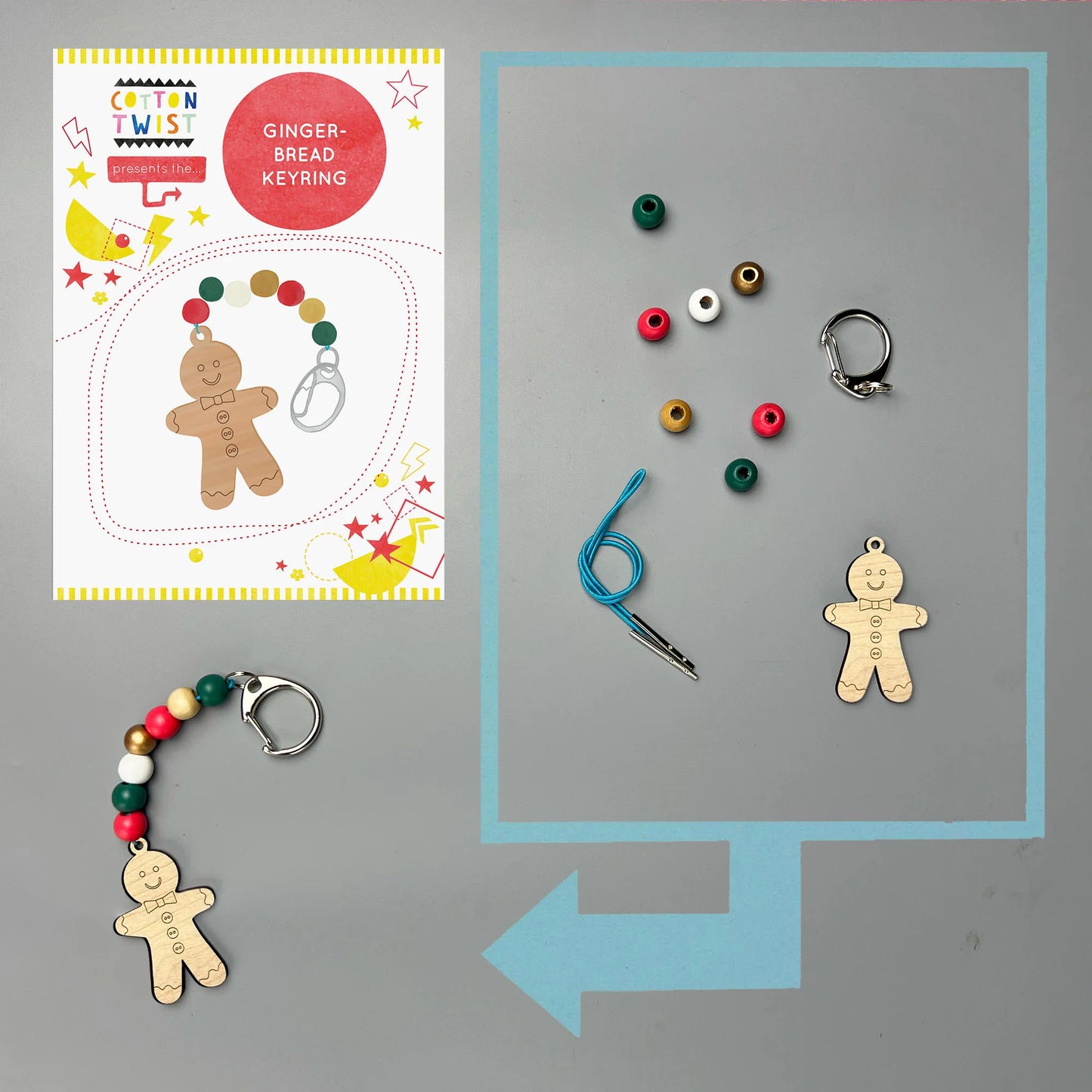 Make Your Own Gingerbread Man Keyring - Anilas UK