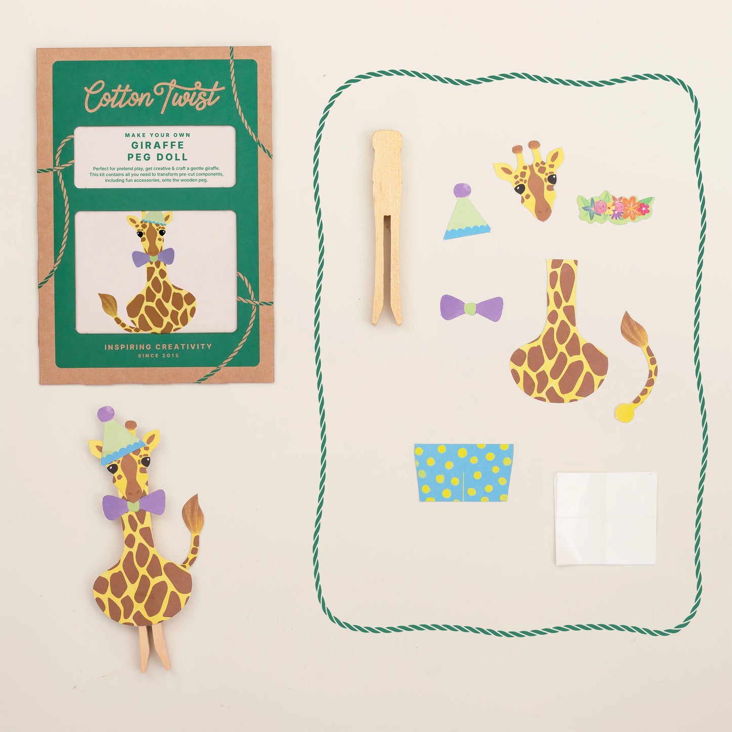 Make Your Own Giraffe Peg Doll - Anilas UK