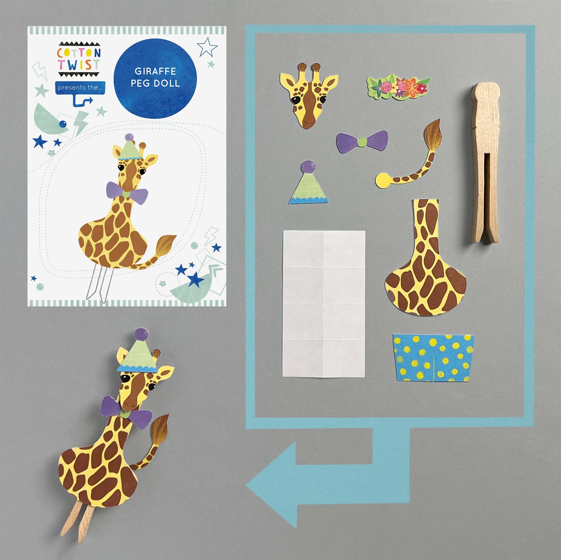 Make Your Own Giraffe Peg Doll - Anilas UK