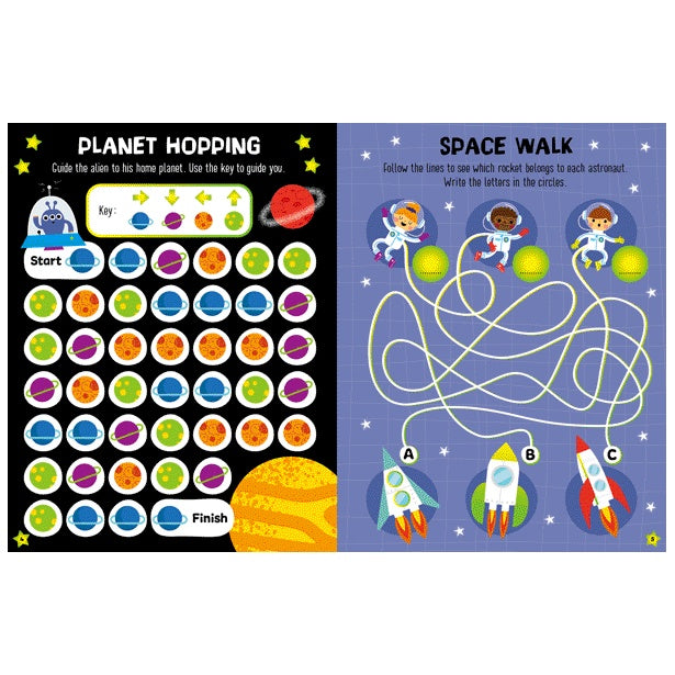 Glow in the Dark Space Activity Book - Anilas UK
