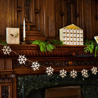 
              Christmas Wooden Snowflake Garland Banner - Anilas UK
            