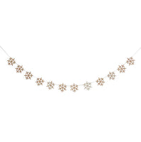 
              Christmas Wooden Snowflake Garland Banner - Anilas UK
            