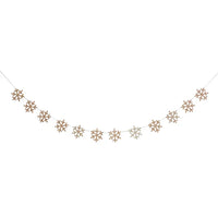 Christmas Wooden Snowflake Garland Banner - Anilas UK
