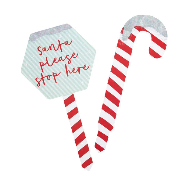 Candy Cane Garden Signs Pack of 2 Canes - Anilas UK