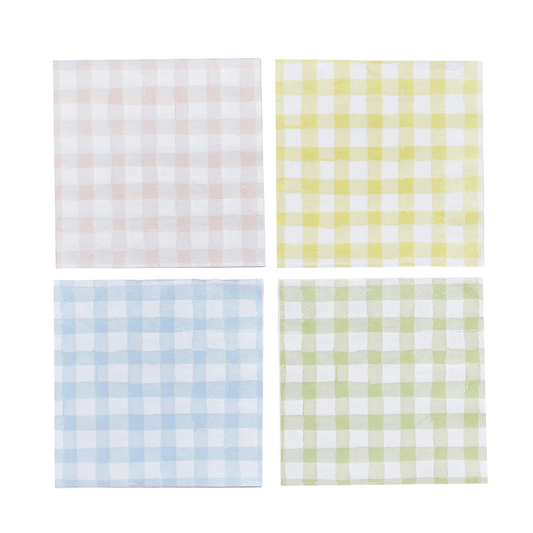 Gingham Paper Napkins (Pack of 16) - Anilas UK