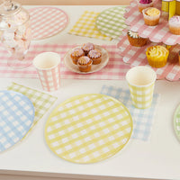 
              Gingham Paper Plates (Pack of 8) - Anilas UK
            