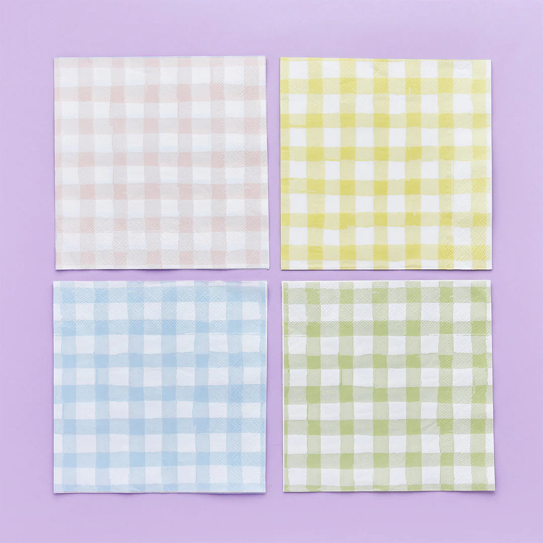 Gingham Paper Napkins (Pack of 16) - Anilas UK