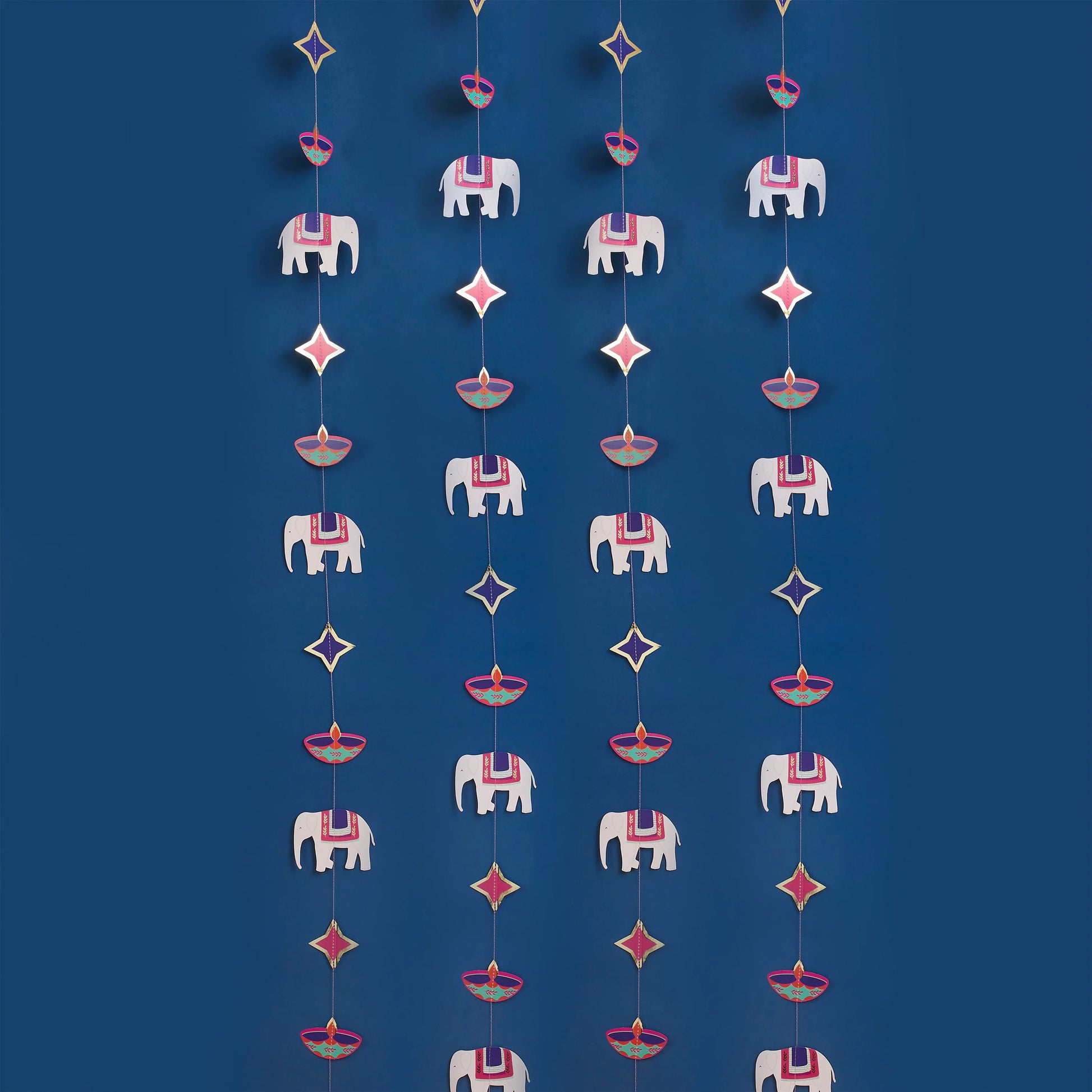 Diwali Candle, Elephant & Star Hanging Decoration - Anilas UK