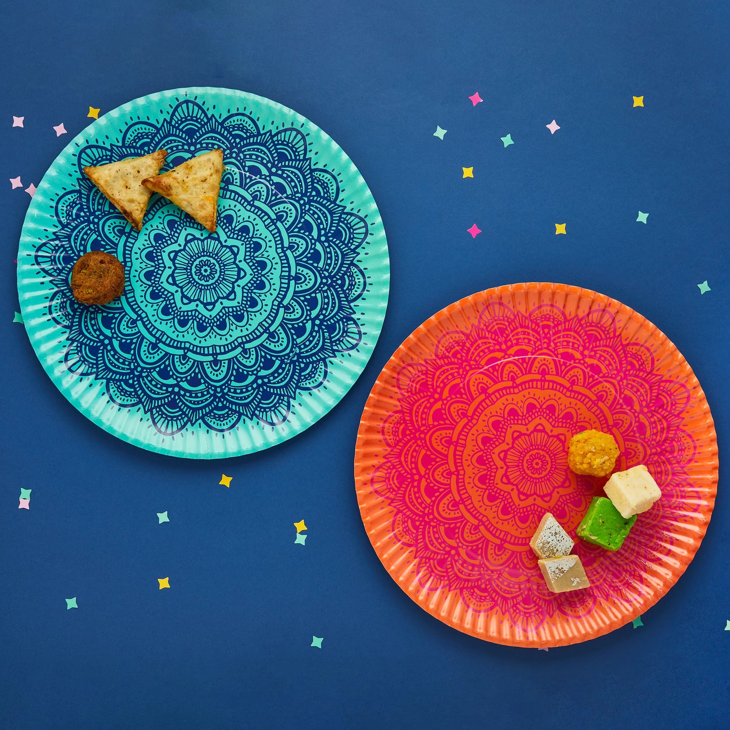 Mandala Large Design Paper Plater Plates (Pack of 4) - Anilas UK
