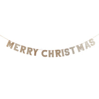 
              Merry Christmas Wooden Glitter Covered Banner - Anilas UK
            
