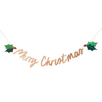 
              Merry Christmas Holly Banner - Anilas UK
            