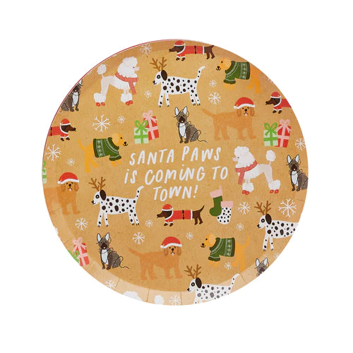 Santa Paws Eco Paper Plates (Pack of 8) - Anilas UK