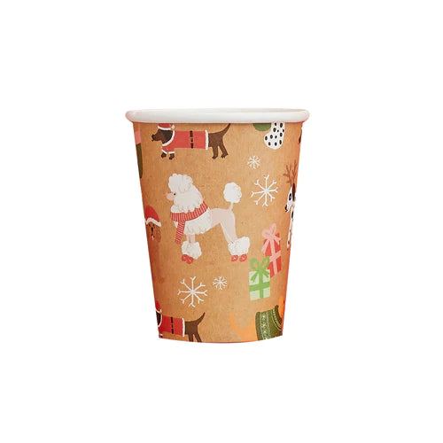 Santa Paws Eco Paper Cups (Pack of 8) - Anilas UK