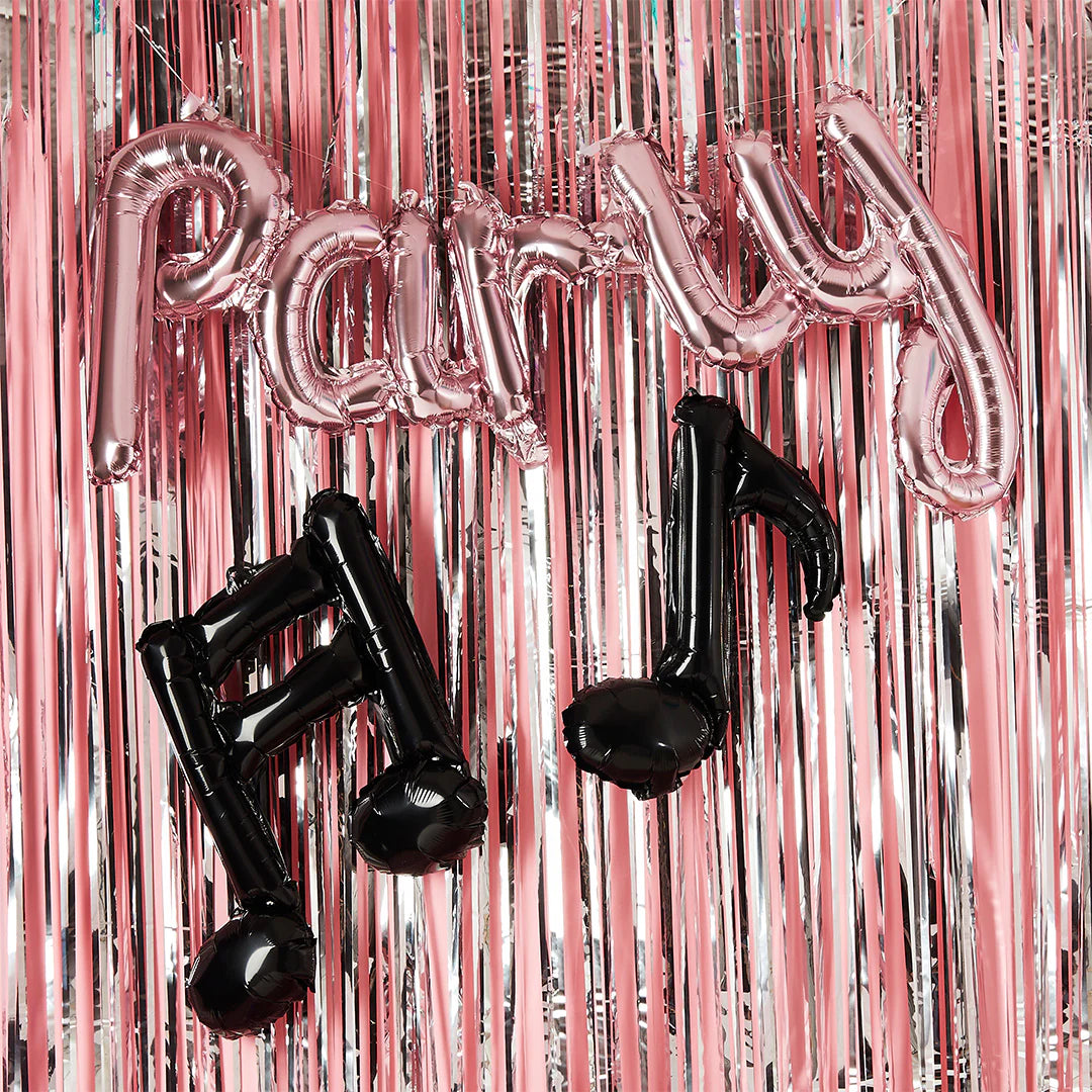 Rose Gold 'Party' Musical Note 14" Foil Balloon Garland - Anilas UK