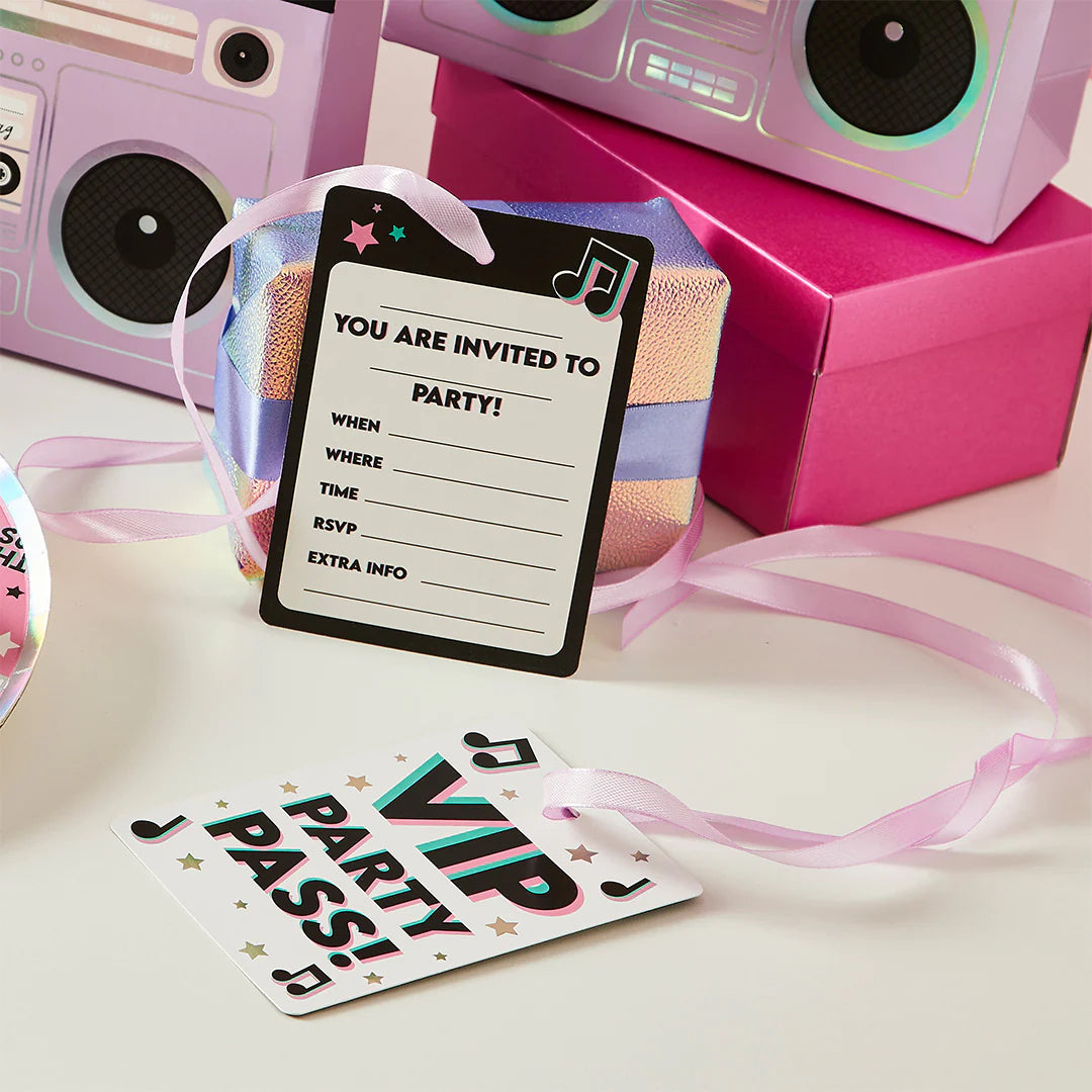 VIP Pass Party Invitations (Pack of 10) - Anilas UK