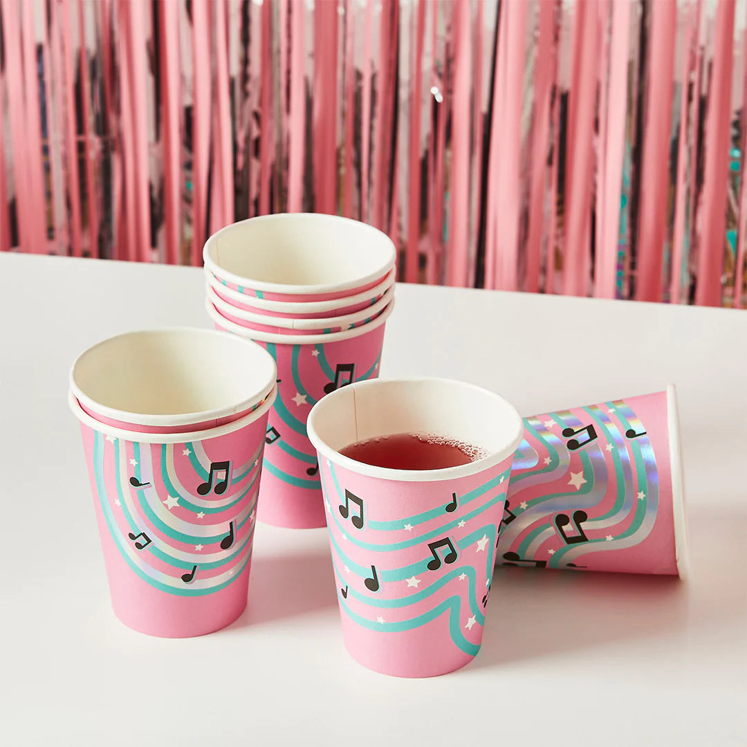 Musical Notes Paper Cups (Pack of 8) - Anilas UK
