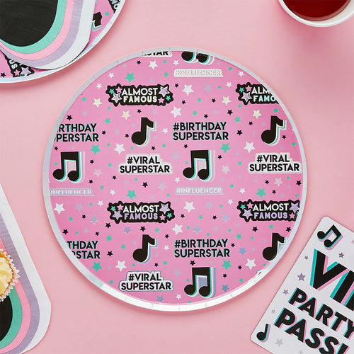 Let's Dance Paper Plates (Pack of 8) - Anilas UK