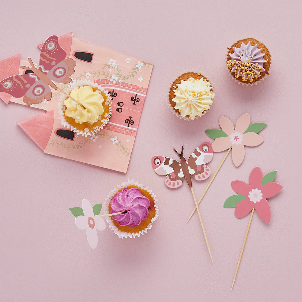 Flower & Butterfly Food Picks (Pack of 12) - Anilas UK