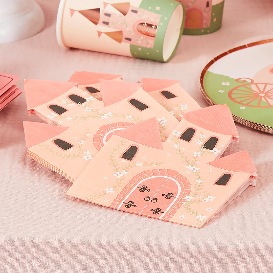 Princess Castle Paper Napkins (Pack of 16) - Anilas UK