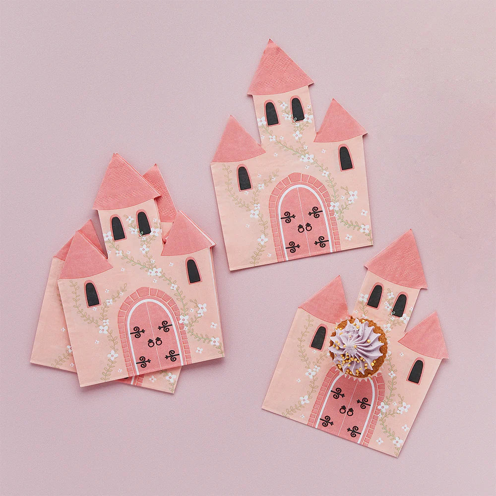 Princess Castle Paper Napkins (Pack of 16) - Anilas UK
