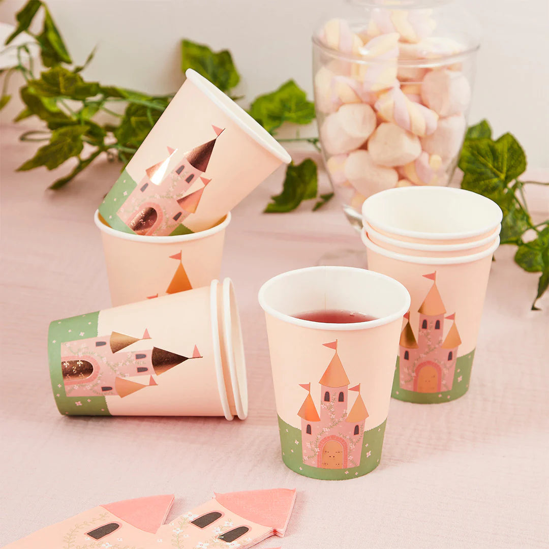 Princess Castle Paper Cups (Pack of 8) - Anilas UK