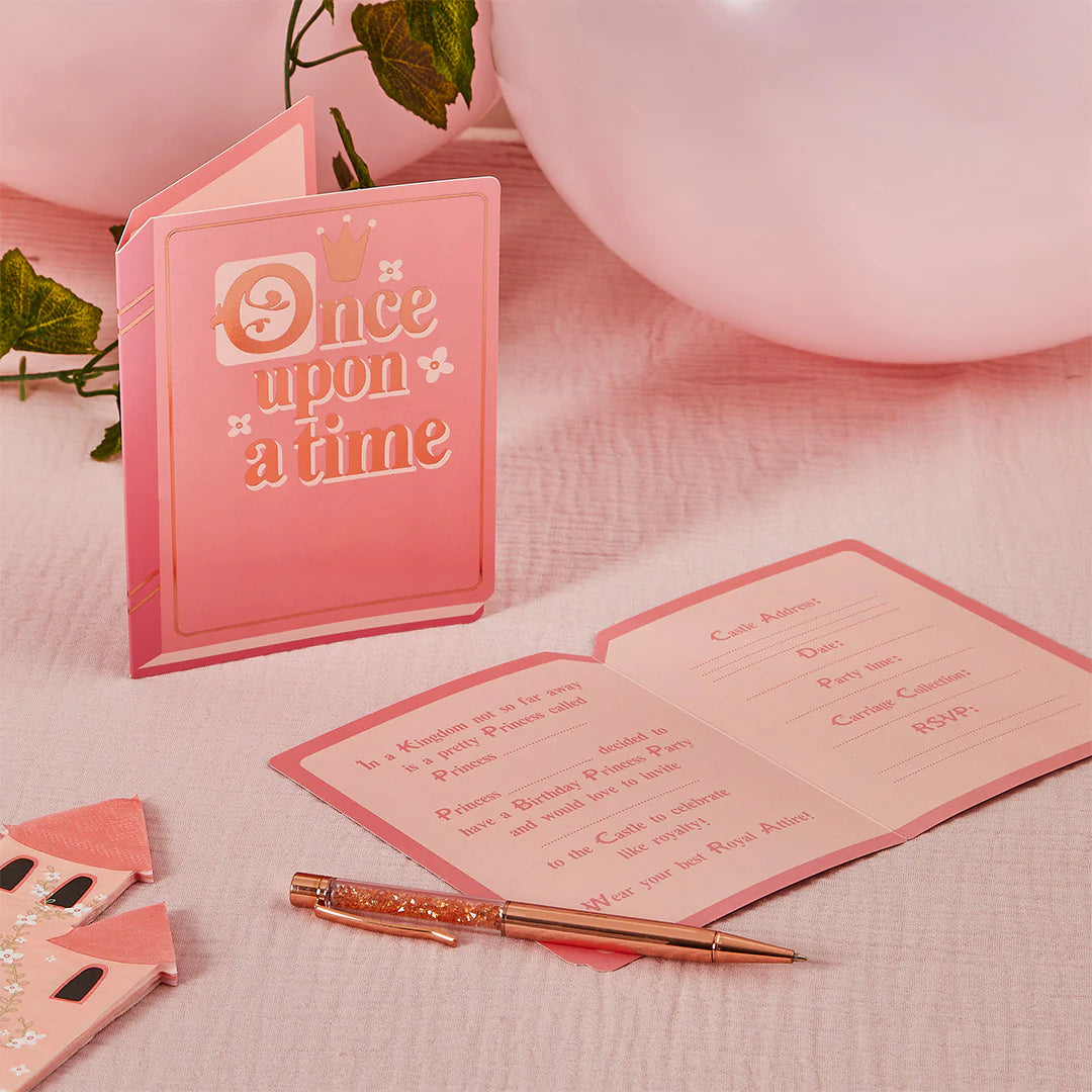 Princess Once Upon A Time Book Invitations (Pack of 10) - Anilas UK