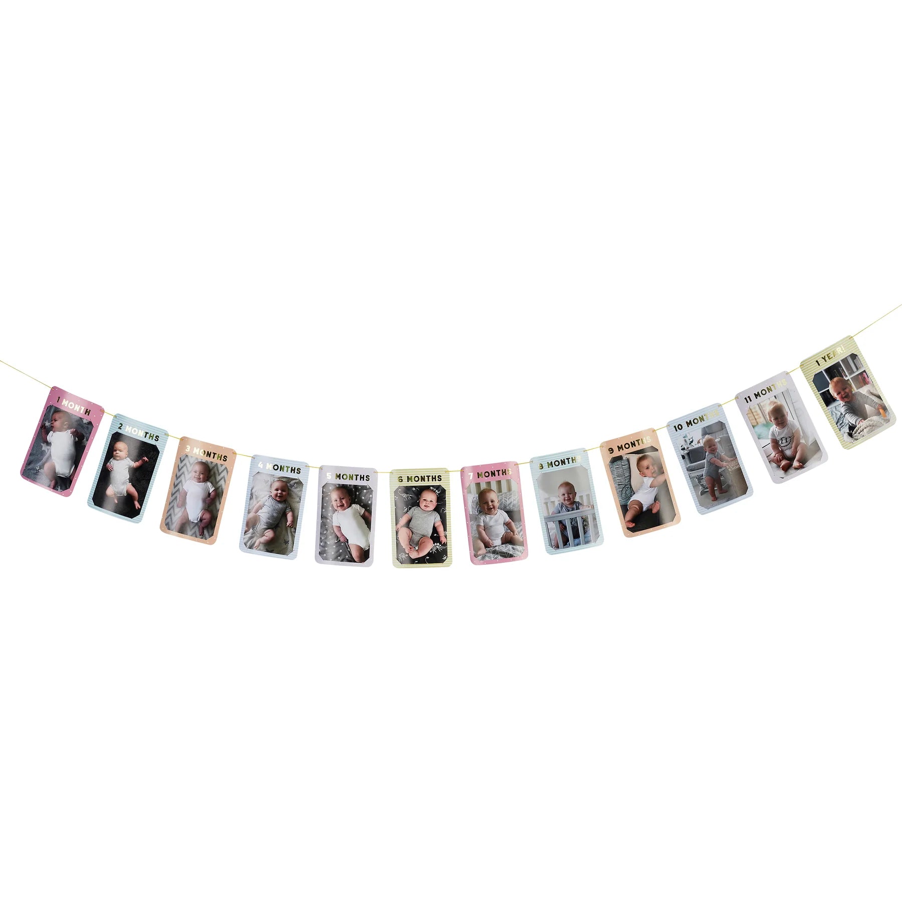12 Month Milestone Photo Bunting - Anilas UK
